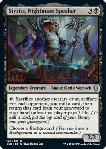 Sivriss, Nightmare Speaker (Commander Legends: Battle for Baldur's Gate) Near Mint Foil
