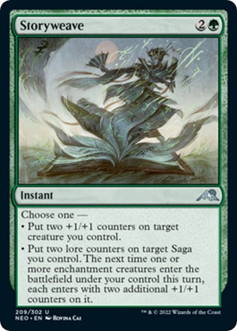 Storyweave (Kamigawa: Neon Dynasty) Near Mint Foil