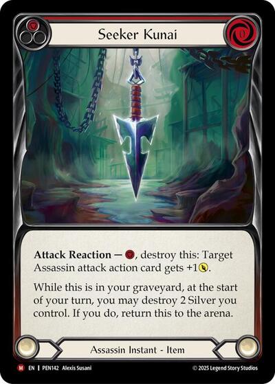 Seeker Kunai (Red) (Compendium of Rathe) Near Mint