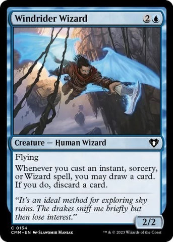 Windrider Wizard (Commander Masters) Near Mint Foil