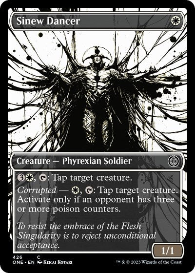 Sinew Dancer (Showcase) (Step-and-Compleat Foil) (Phyrexia: All Will Be One) Near Mint Foil