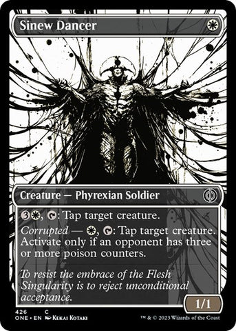 Sinew Dancer (Showcase) (Step-and-Compleat Foil) (Phyrexia: All Will Be One) Near Mint Foil
