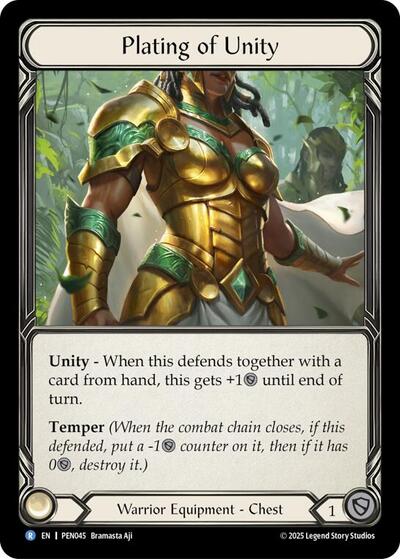 Plating Of Unity (Compendium of Rathe) Near Mint Cold Foil