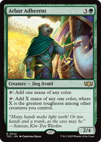 Arbor Adherent (Commander: Tarkir: Dragonstorm) Near Mint