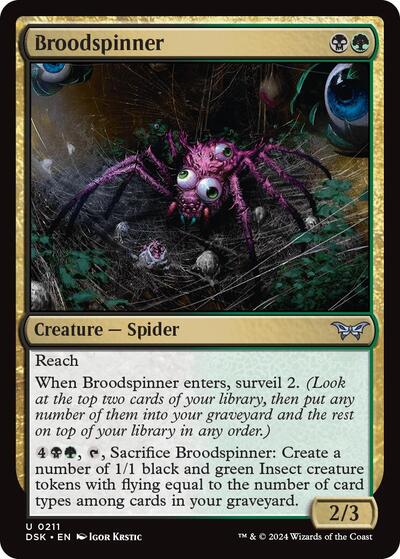 Broodspinner (Duskmourn: House of Horror) Near Mint Foil