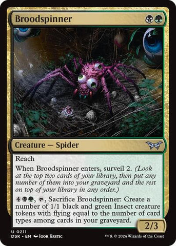 Broodspinner (Duskmourn: House of Horror) Near Mint Foil