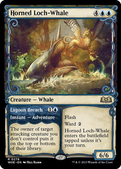 Horned Loch-Whale (Showcase) (Wilds of Eldraine) Near Mint