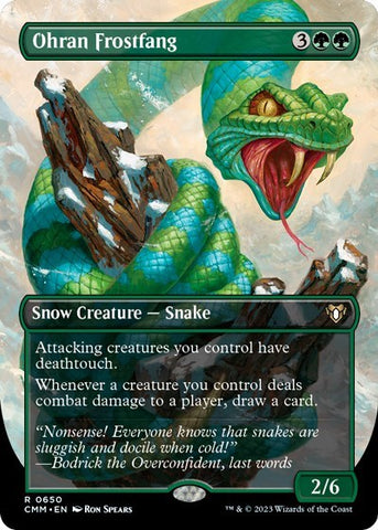 Ohran Frostfang (Borderless) (Commander Masters) Near Mint