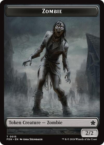 Zombie / Insect Doubled-Sided Token (Foundations) Near Mint