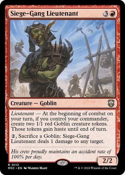 Siege-Gang Lieutenant (Commander: Modern Horizons 3) Near Mint