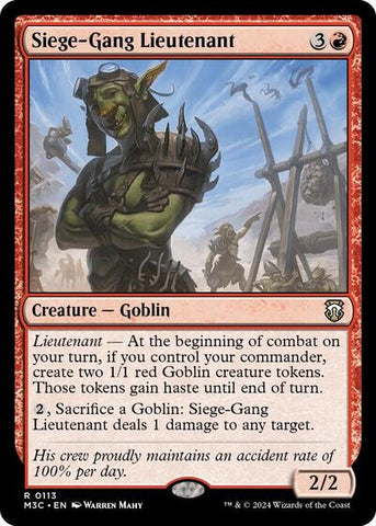 Siege-Gang Lieutenant (Commander: Modern Horizons 3) Near Mint