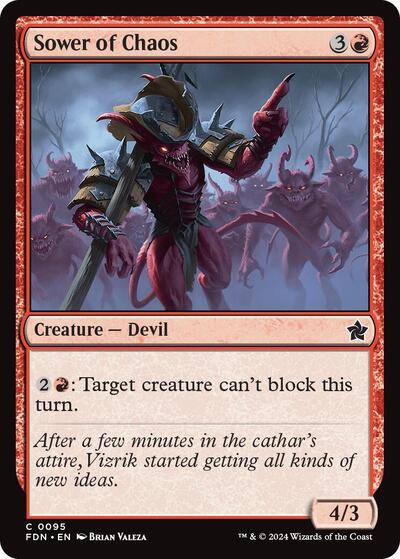 Sower of Chaos (Foundations) Near Mint Foil