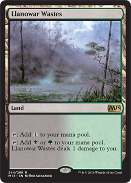 Llanowar Wastes (Magic 2015 Core Set) Light Play