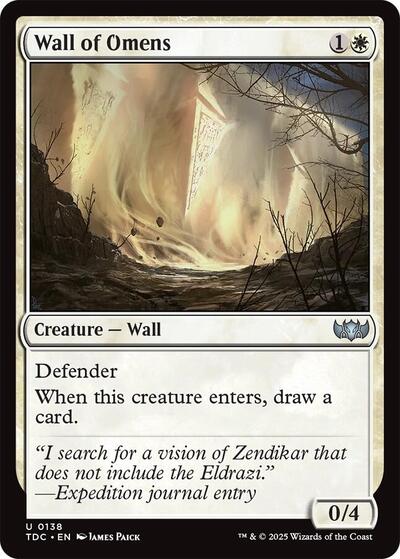 Wall of Omens (Commander: Tarkir: Dragonstorm) Near Mint