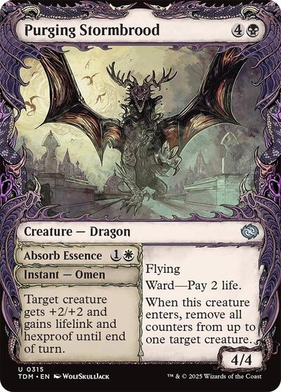 Purging Stormbrood (Showcase) (Tarkir: Dragonstorm) Light Play Foil
