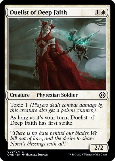 Duelist of Deep Faith (Phyrexia: All Will Be One) Near Mint Foil