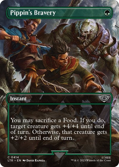 Pippin's Bravery (Borderless) (Universes Beyond: The Lord of the Rings: Tales of Middle-earth) Near Mint Foil