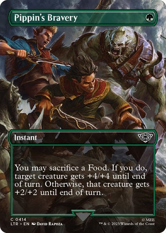 Pippin's Bravery (Borderless) (Universes Beyond: The Lord of the Rings: Tales of Middle-earth) Near Mint Foil