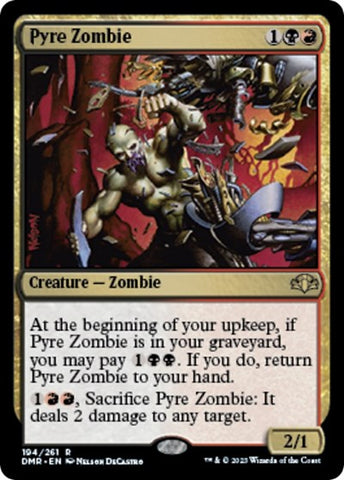 Pyre Zombie (Dominaria Remastered) Near Mint