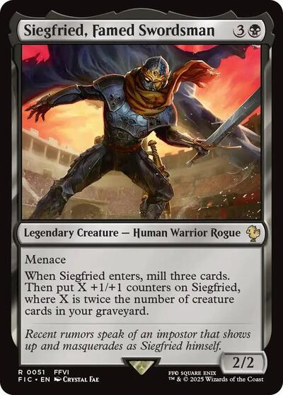 Siegfried, Famed Swordsman (Commander: FINAL FANTASY) Near Mint