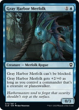 Gray Harbor Merfolk (Commander Legends: Battle for Baldur's Gate) Near Mint Foil