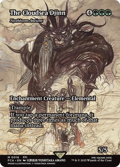 The Cloudsea Djinn - Nyxbloom Ancient (Showcase) (Universes Beyond: FINAL FANTASY: Through the Ages) Near Mint Foil
