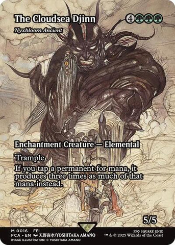 The Cloudsea Djinn - Nyxbloom Ancient (Showcase) (Universes Beyond: FINAL FANTASY: Through the Ages) Near Mint Foil
