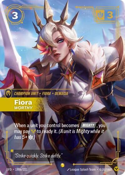 Fiora Worthy (Alternate Art) (Spiritforged) Near Mint Foil
