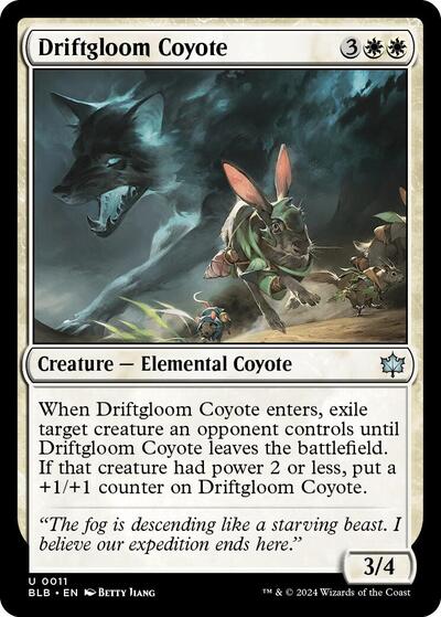 Driftgloom Coyote (Bloomburrow) Near Mint Foil
