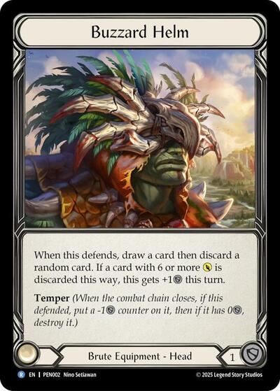 Buzzard Helm (Compendium of Rathe) Near Mint Cold Foil