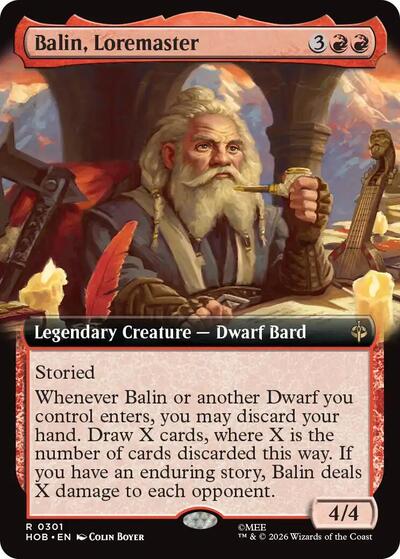 Balin, Loremaster (Extended Art) (The Hobbit) Near Mint Foil