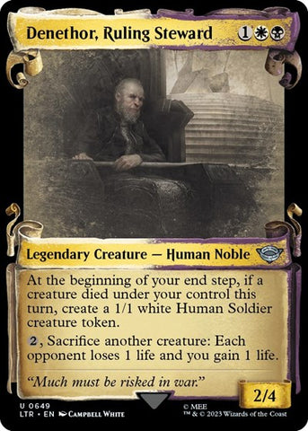 Denethor, Ruling Steward (Showcase Scrolls) (Universes Beyond: The Lord of the Rings: Tales of Middle-earth) Near Mint