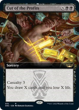Cut of the Profits (Extended Art) (Streets of New Capenna) Near Mint