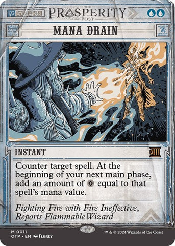 Mana Drain (Outlaws of Thunder Junction: Breaking News) Near Mint
