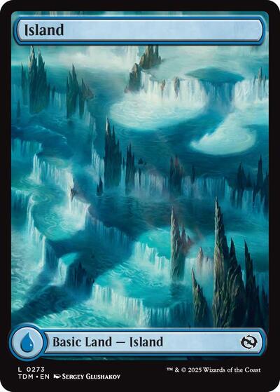 Island (0273) (Tarkir: Dragonstorm) Light Play Foil