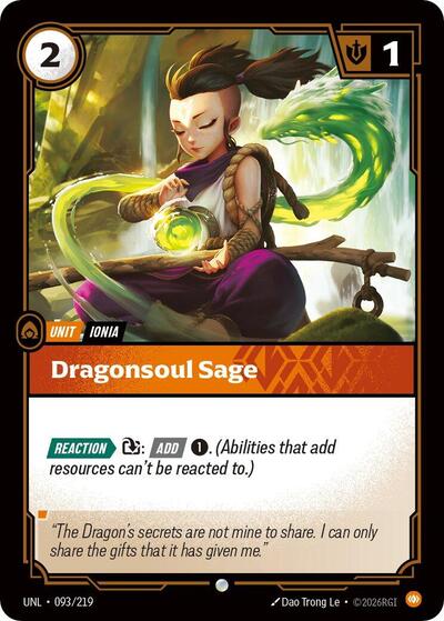 Dragonsoul Sage (Unleashed) Near Mint Foil