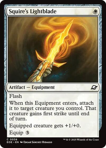 Squire's Lightblade (Edge of Eternities) Near Mint Foil