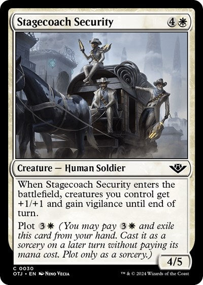 Stagecoach Security (Outlaws of Thunder Junction) Near Mint Foil
