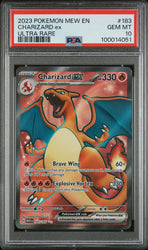 2023 POKEMON MEW EN-151 183 CHARIZARD EX UR  PSA 10