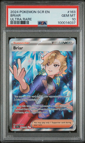 2024 POKEMON SCR EN-STELLAR CROWN 163 BRIAR UR  PSA 10