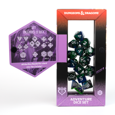 Dungeons & Dragons Adventure Dice - Bard: Blue / Green Dice | Sirius Dice