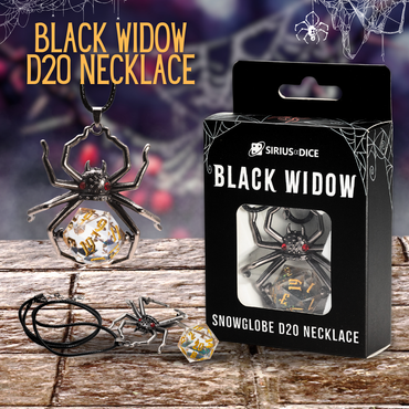 Sirius Dice Black Widow D20 Necklace