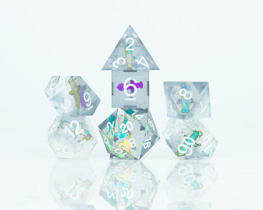 Sirius Dice: Polyhedral 7-Die Set - Sharp Dagger