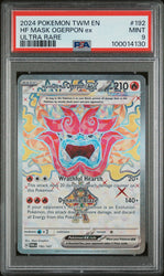 2024 POKEMON TWM EN-TWM 192 HEARTHFLAME MASK OGERPON EX UR  PSA 9