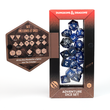 Dungeons & Dragons Adventure Dice Set - Fighter: Blue | Sirius Dice