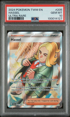 2024 POKEMON TWM EN-TWM 205 HASSEL UR  PSA 10