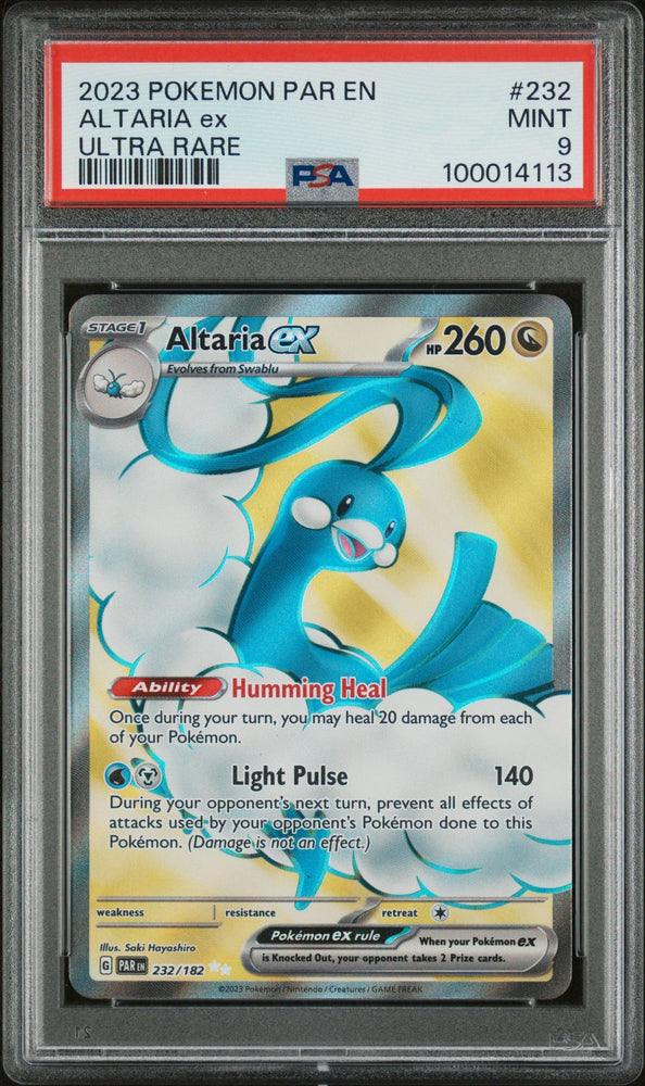 2023 POKEMON PAR EN-PARADOX RIFT 232 ALTARIA EX UR  PSA 9