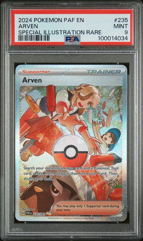 2024 POKEMON PAF EN-PALDEAN FATES 235 ARVEN SIR PSA 9