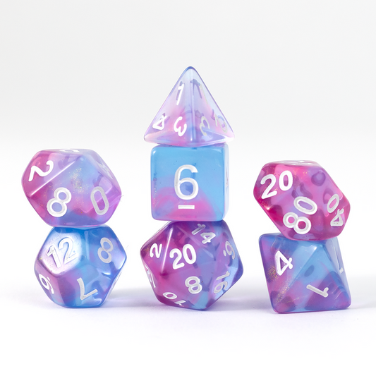 Sirius Dice: Polyhedral 7-Die Set - Treasure - Opal