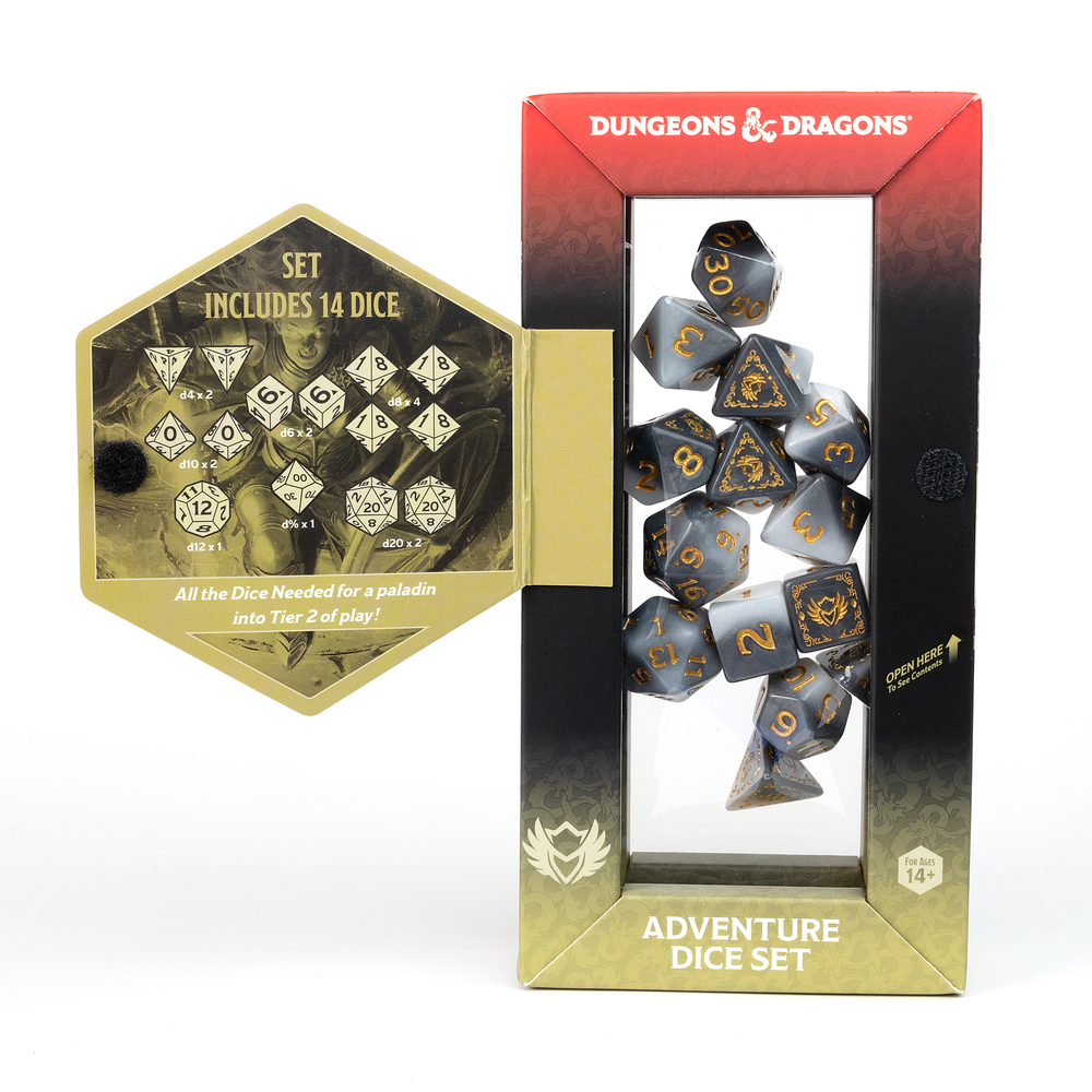 Dungeons & Dragons Adventure Dice - Paladin: White / Grey | Sirius Dice